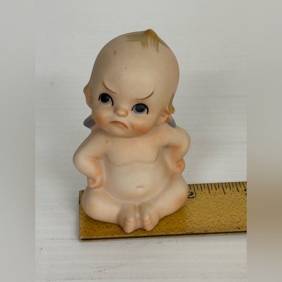 Vintage KEWPIE 3β Bisque Dolls | Set of TWO | Waving and Sad Sitting Dolls EUC - Picture 12 of 16